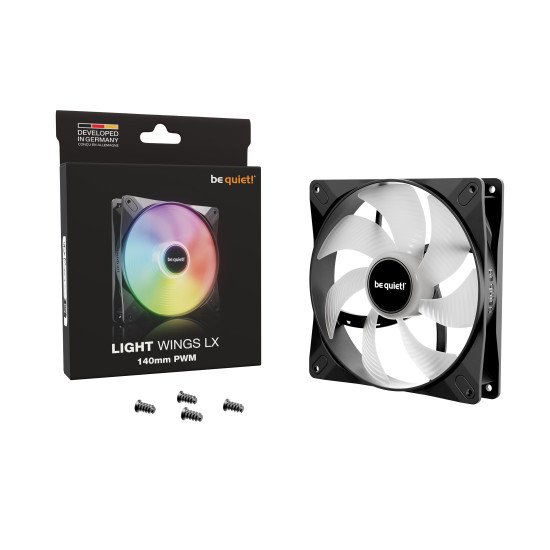 be quiet! Light Wings LX 140mm PWM Boitier PC Ventilateur 14 cm Noir 1 pièce(s)