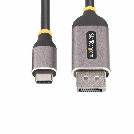 StarTech.com Câble USB-C vers DisplayPort de 3m, 8K 60Hz, 4K 144Hz, HDR, Câble Adaptateur USB-C vers DP, Câble de Conversion Vidéo USB Type-C vers DP 1.4, Compatible USB4/Thunderbolt 3/4