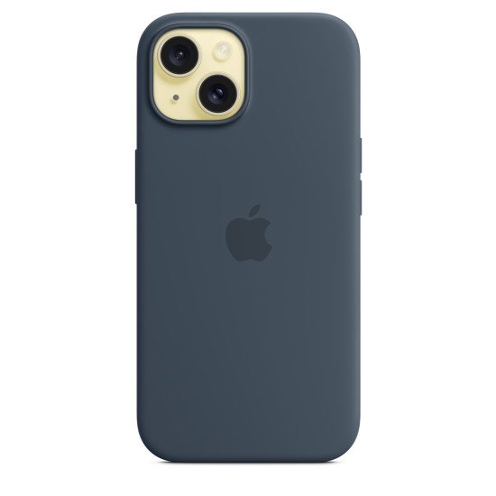 Apple Coque en silicone avec MagSafe pour iPhone 15 - Bleu orage