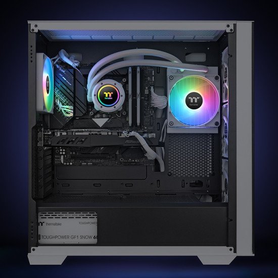 Thermaltake TH120 V2 ARGB Processeur Kit de refroidissement du liquide 12 cm Blanc 1 pièce(s)