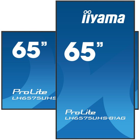 iiyama ProLite Écran plat de signalisation numérique 163,8 cm (64.5") LCD Wifi 500 cd/m² 4K Ultra HD Noir Intégré dans le processeur Android 11 24/7