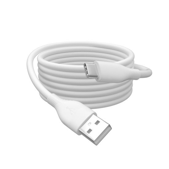 Digitus Câble de connexion USB-C en silicone, 2m, blanc