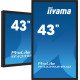 iiyama TF4339AS-B1AG affichage de messages Écran plat de signalisation numérique 108 cm (42.5") LED 500 cd/m² 4K Ultra HD Noir Écran tactile Intégré dans le processeur Android 24/7