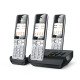 Gigaset COMFORT 500A Trio Téléphone analog/dect Identification de l'appelant Noir, Argent