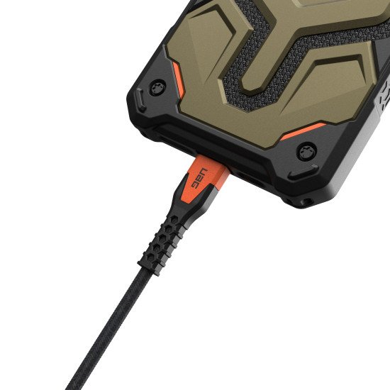 Urban Armor Gear Kevlar câble USB USB 2.0 1,5 m USB C Noir, Orange