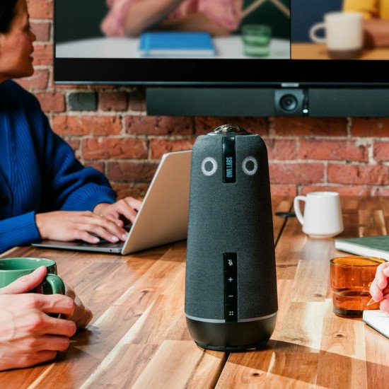 Owl Labs Meeting Owl 4+ – Caméra de visioconférence intelligente 4K, microphone et haut-parleur à 360°, avec des fonctionnalités telles que la focalisation automatique sur la personne qui parle, le zoom intelligent et l'égalisation du bruit