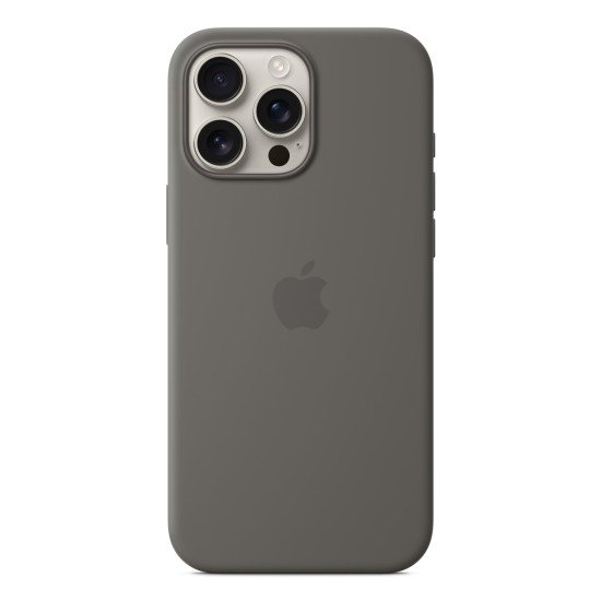 Apple Coque en silicone avec MagSafe pour iPhone 16 Pro Max - Gris minéral