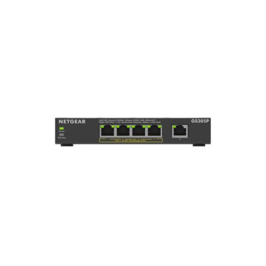 NETGEAR GS305Pv3 Non-géré Gigabit Ethernet (10/100/1000) Connexion Ethernet POE Noir