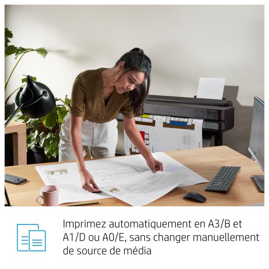 HP Designjet Studio Steel 36-in Printer imprimante grand format Wifi A jet d'encre thermique Couleur 2400 x 1200 DPI 914 x 1897 mm Ethernet/LAN