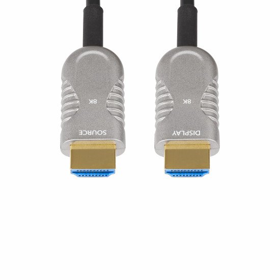 StarTech.com Câble Optique Actif (AOC) HDMI 2.1 Hybride de 30,4m, CMP, Plénum, Câble Fibre Optique HDMI 2.1/2.0 Ultra-Haute Vitesse 8K, 48Gbps, 8K 60Hz/4K 120Hz, HDR10+/FRL/TMDS/eARC