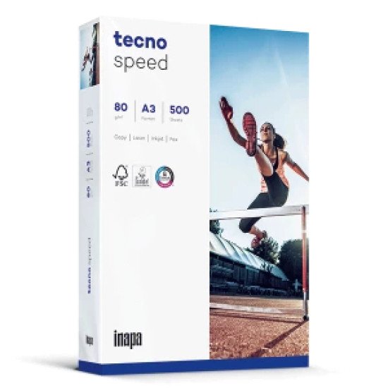 inapa-tecno tecno speed papier jet d'encre A3 (297x420 mm) 500 feuilles Blanc