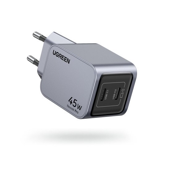 Ugreen 35008 chargeur d'appareils mobiles Universel Gris Secteur Charge rapide Intérieure