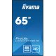 iiyama LH6541UHS-B1AG affichage de messages 163,8 cm (64.5") LCD 500 cd/m² 4K Ultra HD Noir 24/7