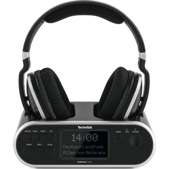 TechniSat StereoMan 2 DAB+ Casque Avec fil &sans fil Arceau Musique Noir