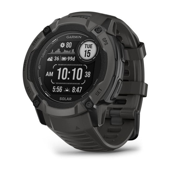 Garmin Instinct 2X Solar 2,79 cm (1.1") MIP 50 mm Numérique 176 x 176 pixels Écran tactile Graphite GPS (satellite)