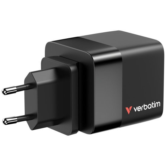 Verbatim GaN Charger 65W Universel Noir Secteur Charge rapide Intérieure