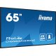 iiyama LH6560UHS-B2AG affichage de messages Carte A numérique 165,1 cm (65") LED Wifi 500 cd/m² 4K Ultra HD Noir Intégré dans le processeur Android 11 24/7