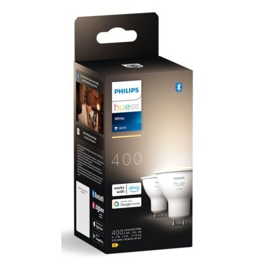 Philips Hue White GU10 Spot d'éclairage intelligent Bluetooth/Zigbee 4,2 W