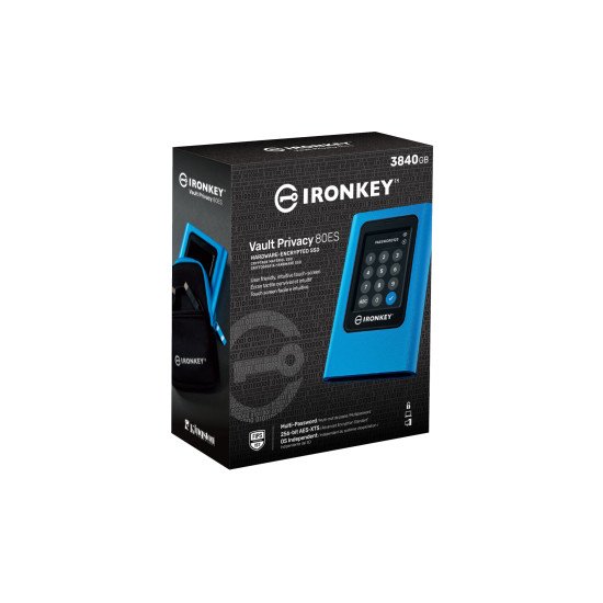 Kingston Technology IronKey 3840GB Vault Privacy 80 XTS-AES 256-bit Encrypted External SSD