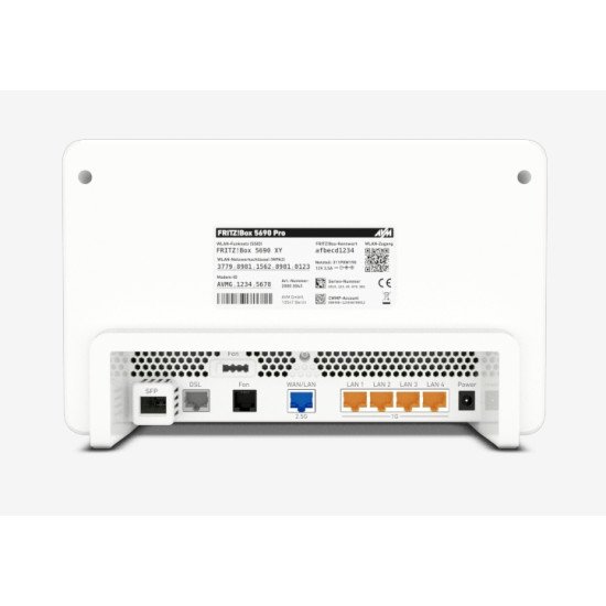 FRITZ!Box 5690 Pro routeur sans fil Gigabit Ethernet Tri-bande (2,4 GHz / 5 GHz / 5 GHz) Blanc