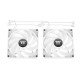 Thermaltake CT140 Reverse ARGB Boitier PC Ventilateur 14 cm Blanc 2 pièce(s)