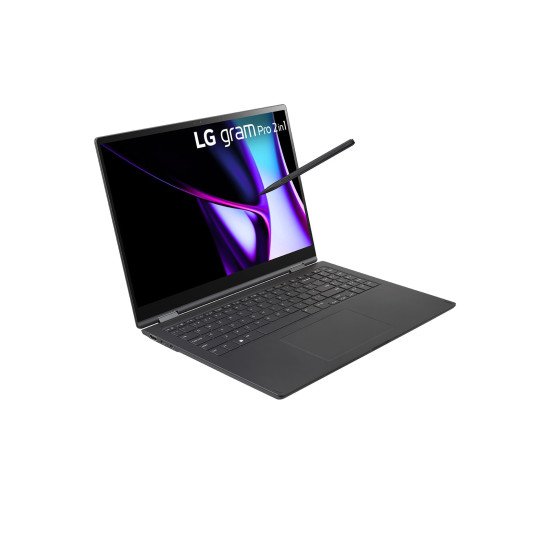 LG Gram Pro 16T90SP Intel Core Ultra 7 155H Hybride (2-en-1) 40,6 cm (16") Écran tactile WQXGA+ 16 Go LPDDR5x-SDRAM 1 To SSD Wi-Fi 6E (802.11ax) Windows 11 Pro Noir