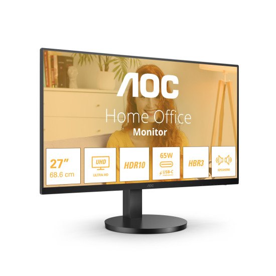 AOC B3 U27B3CF écran PC 68,6 cm (27") 3840 x 2160 pixels 4K Ultra HD LCD Noir