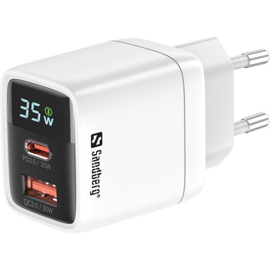 Sandberg 441-52 chargeur d'appareils mobiles Universel Blanc Secteur Charge rapide Intérieure