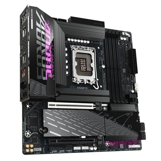 GIGABYTE B860M AORUS ELITE WIFI6E Carte mère - Processeurs Intel Core Ultra, VRM 12+1+2+1 phases, jusqu'à 9200MHz DDR5, 1xPCIe 5.0 + 2xPCIe 4.0 M.2, LAN 2,5 GbE, WIFI 6E, Thunderbolt