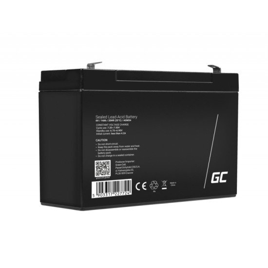 Green Cell AGM34 Batterie de l'onduleur Sealed Lead Acid (VRLA) 6 V 14 Ah