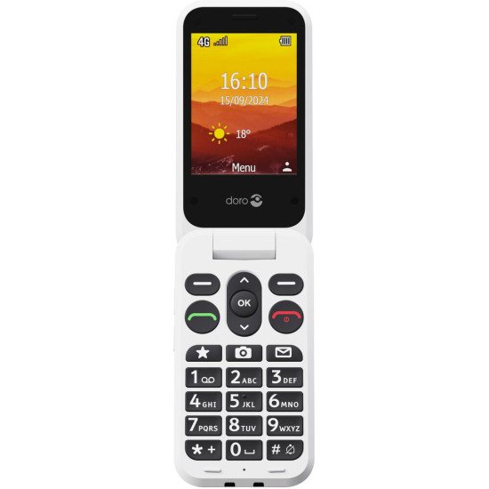 Doro Leva L30 7,11 cm (2.8") 142,7 g Noir, Blanc Téléphone numérique