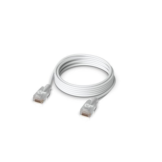 Ubiquiti UACC-Cable-Patch-EL-2M-W câble de réseau Translucide, Blanc Cat6