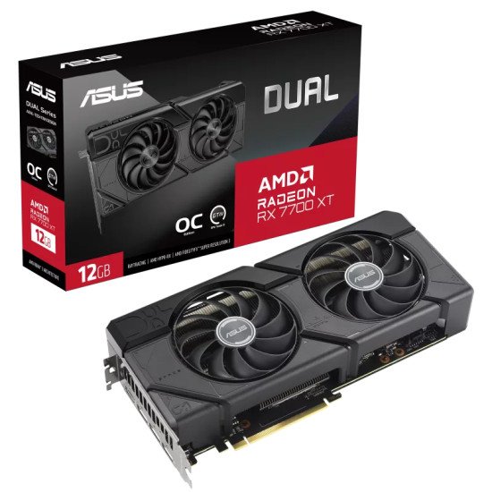 ASUS Dual -RX7700XT-O12G AMD Radeon RX 7700 XT 12 Go GDDR6