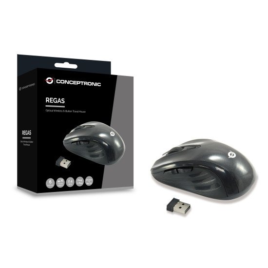 Conceptronic CLLM5BTRVWL souris Voyage Droitier RF sans fil Optique 1600 DPI