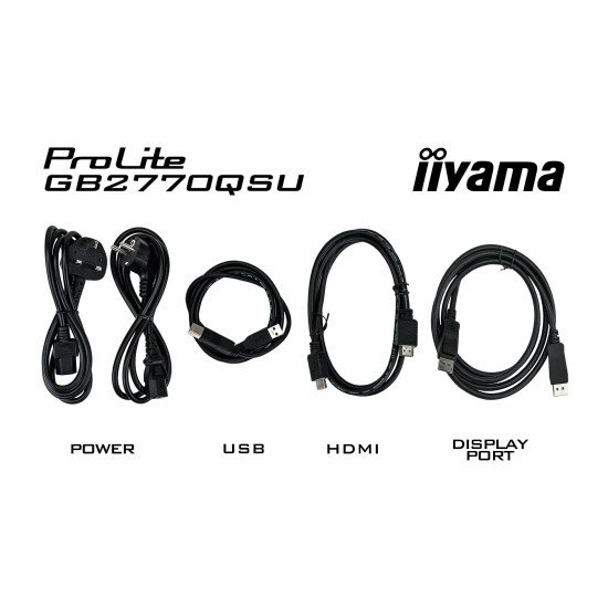 iiyama G-MASTER GB2770QSU-B6 écran PC 68,6 cm (27") 2560 x 1440 pixels 2K Ultra HD Noir