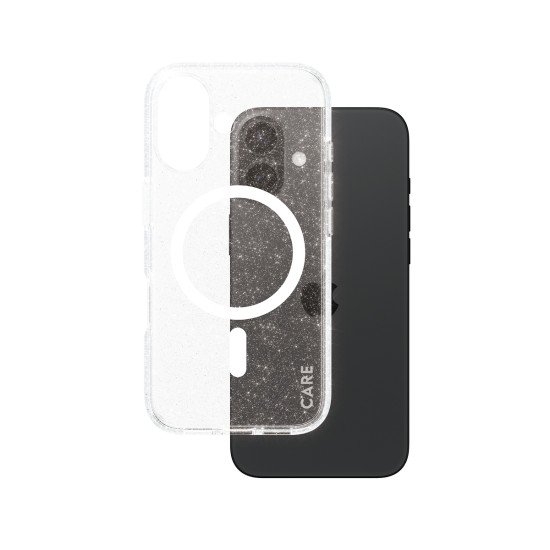 PanzerGlass CARE by PG White MagS iPhone16 6.1 coque de protection pour téléphones portables Housse Transparent