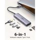 Ugreen CM511 5-in-1 Adapter USB-C Hub to 3x USB3.0 + HDMI + TF/SD Gray