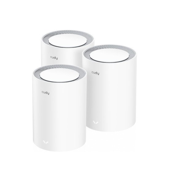 Cudy M3000 3-PACK système Wi-Fi maillé Bi-bande (2,4 GHz / 5 GHz) Wi-Fi 6 (802.11ax) Gris, Blanc 1 Interne