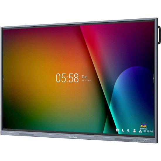 Viewsonic IFP7533-G affichage de messages Écran plat interactif 190,5 cm (75") LCD 350 cd/m² 4K Ultra HD Noir Écran tactile Intégré dans le processeur Android 11