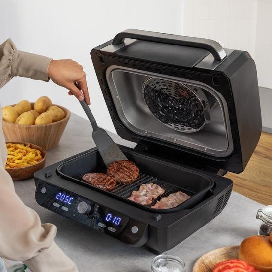 Cecotec Cecofry FireDome 8000 Pro Unique 8 L Autonome 1700 W Friteuse d'air chaud Noir, Acier inoxydable