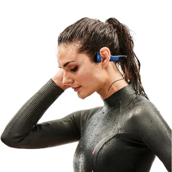 SHOKZ OpenSwim Écouteurs Sans fil Minerve Sports Bleu