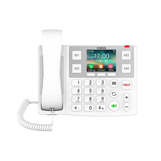 Fanvil X7A téléphone fixe Blanc 2 lignes LCD Wifi