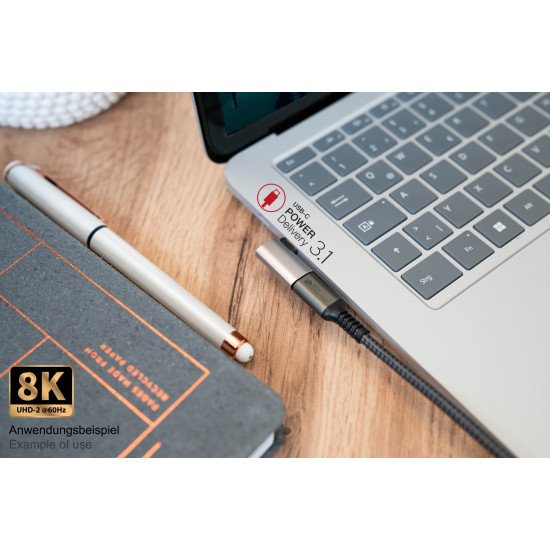 Alcasa USB-AD400 changeur de genre de câble USB 4.0 Gen.3x2 USB-C Argent