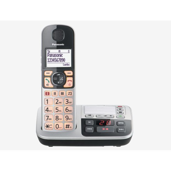 Panasonic KX-TGE522 Téléphone DECT Identification de l'appelant Argent