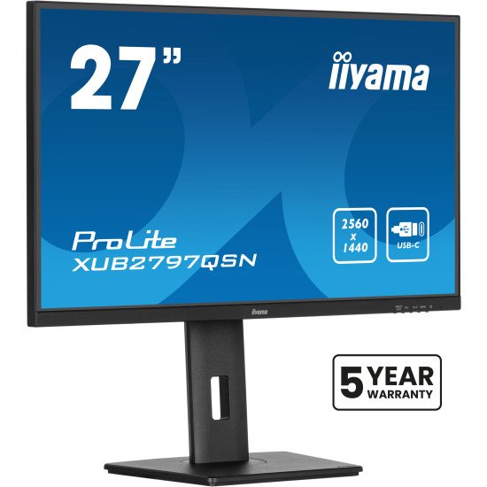 iiyama ProLite XUB2797QSN-B2 écran PC 68,6 cm (27") 2560 x 1440 pixels 2K Ultra HD LED Noir