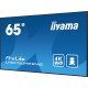 iiyama ProLite Écran plat de signalisation numérique 163,8 cm (64.5") LCD Wifi 500 cd/m² 4K Ultra HD Noir Intégré dans le processeur Android 11 24/7