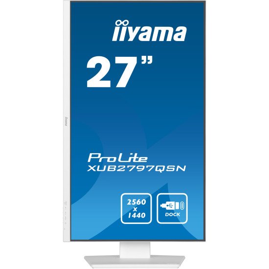 iiyama ProLite XUB2797QSN-W1 écran PC 68,6 cm (27") 2560 x 1440 pixels Wide Quad HD LED Blanc