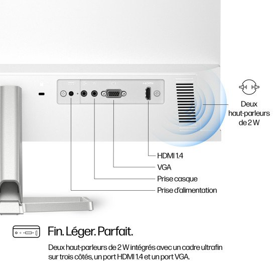 HP Series 5 23.8 inch FHD Monitor with Speakers - 524sa