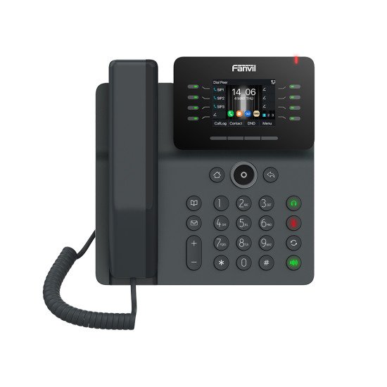 Fanvil V63 téléphone fixe Noir 6 lignes LCD Wifi