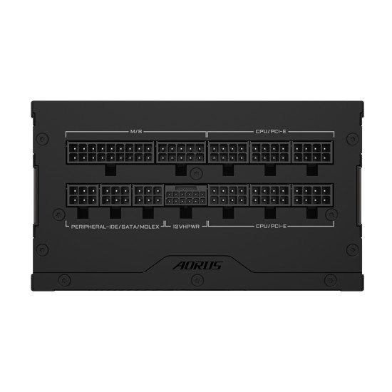 GIGABYTE AORUS ELITE P1000W ICE Alimentation - PCIe 5.0, 80 PLUS Platinum, Conception entièrement modulaire, Ventilateur de 120 mm, Compatible ATX 3.0, Prise EU